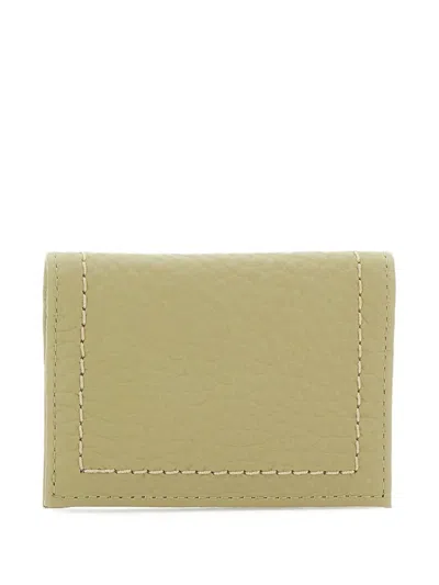 Gianni Chiarini Bubble Contrast-stitching Card Holder In Green