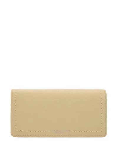 Gianni Chiarini Bubble Contrast-stitch Wallet In Orange