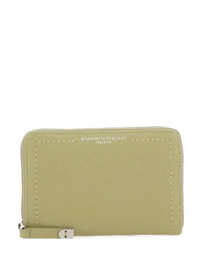 Gianni Chiarini Bubble Grained-leather Wallet In Green