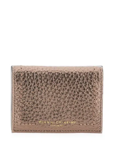 Gianni Chiarini Bubble Leather Card Holder In Pink