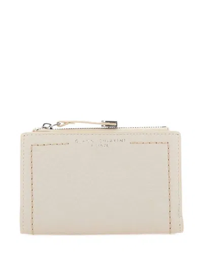 Gianni Chiarini Bubble Logo-detail Leather Wallet In Neutral