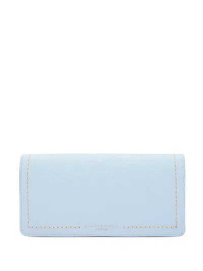 Gianni Chiarini Bubble Topstitched Wallet In Purple