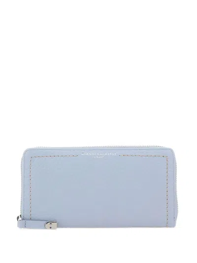 Gianni Chiarini Bubble Zip Wallet In Blue