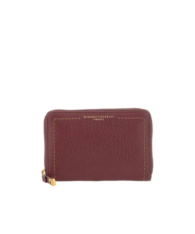 Gianni Chiarini Bubble Zip-around Wallet In Burgundy
