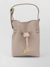 Gianni Chiarini Bucket Bag Textured Leather Adjustable Strap In Neutral