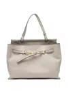 Gianni Chiarini Buckle-detail Leather Tote Bag In Neutral