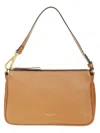 Gianni Chiarini Caramel Calf Leather Shoulder Bag In Brown