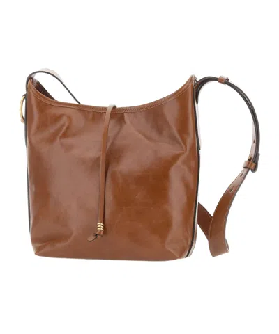Gianni Chiarini Carla Leather Shoulder Bag In Brown