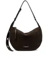 Gianni Chiarini Soft Leather Hobo Handbag With Adjustable Strap In Brown