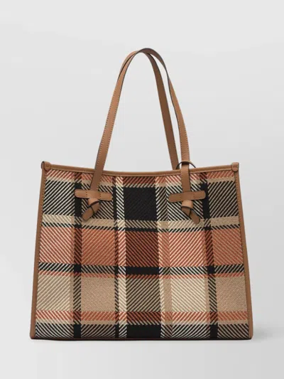 Gianni Chiarini Checkered Top Handle Shoulder Bag