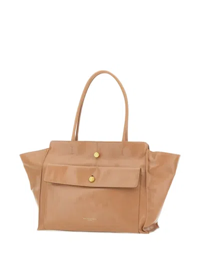 Gianni Chiarini Cher Flap-pocket Tote Bag In Brown