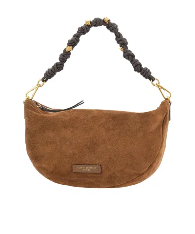 Gianni Chiarini Cleo Suede Shoulder Bag In Brown
