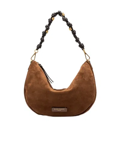 Gianni Chiarini Cognac Cleo Suede Hobo Bag In Brown