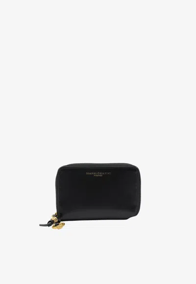 Gianni Chiarini Compact Zip Wallet In Black