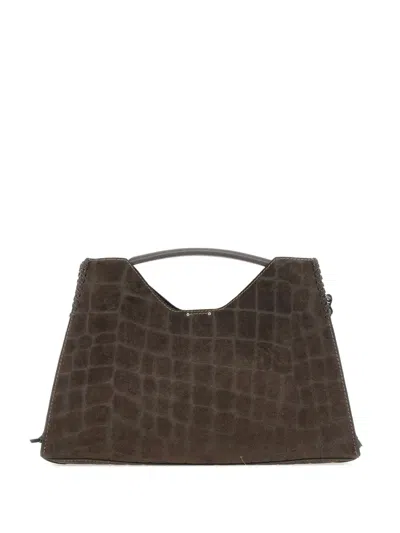 Gianni Chiarini Crocodile-effect Top-handle Bag