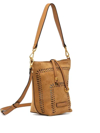 Gianni Chiarini Cut-out Bucket Bag In Brown