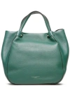 Gianni Chiarini Dark Green Hammered Leather Handbag In Green