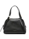 Gianni Chiarini Dea Pebble-textured Tote Bag In Black