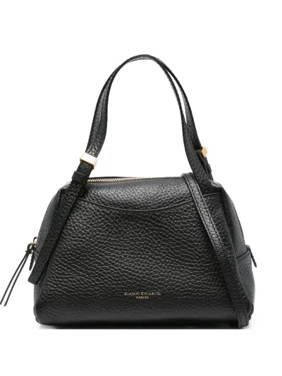 Gianni Chiarini Dea Pebble-textured Tote Bag In Black