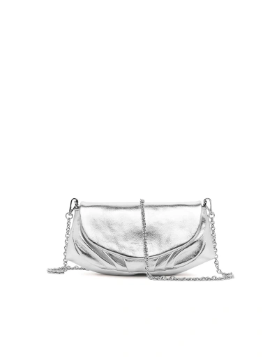 Gianni Chiarini Designer Handbags Women's Silver Bag In Blue