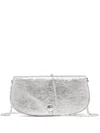 Gianni Chiarini Deva Clutch In Laminated Leather In Neutral