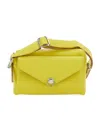 Gianni Chiarini Deva Foldover-top Shoulder Bag In Yellow