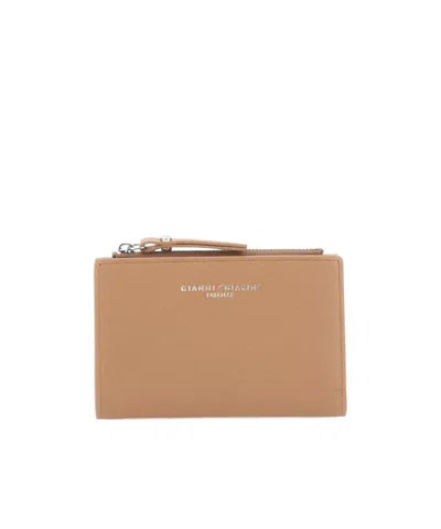 Gianni Chiarini Dollaro Grained-leather Wallet In Brown