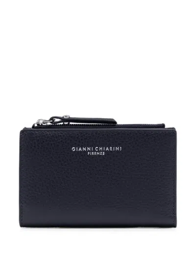 Gianni Chiarini Dollaro Grainy-leather Wallet In Blue
