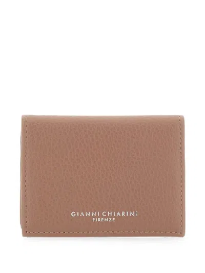 Gianni Chiarini Dollaro Pebbled Leather Card Holder In Pattern
