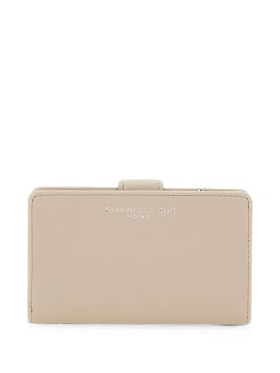 Gianni Chiarini Dollaro Pebbled Leather Wallet In Purple