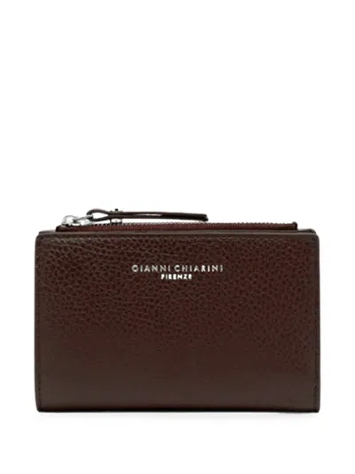 Gianni Chiarini Grainy Leather Wallet In Brown