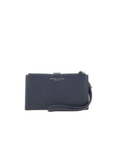 Gianni Chiarini Dollaro Zip-around Wallet In Blue