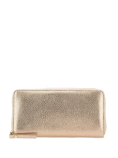 Gianni Chiarini Dollaro Zipped Wallet In Gold