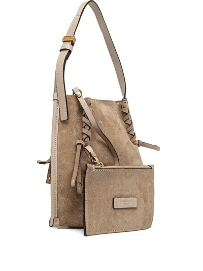 Gianni Chiarini Dory Suede Tote Bag In Brown
