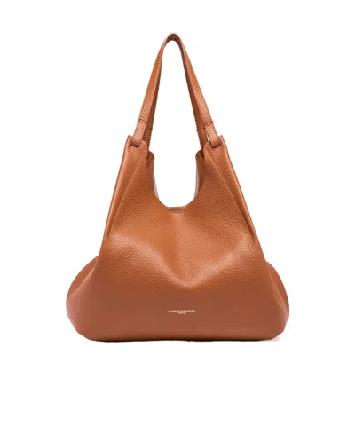 Gianni Chiarini Double Handle Shoulder Bag In Brown