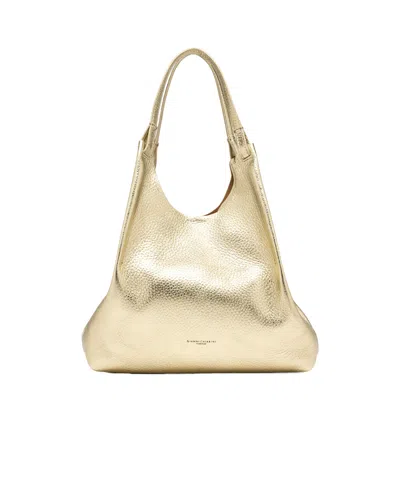Gianni Chiarini Double Handle Shoulder Bag In Nude