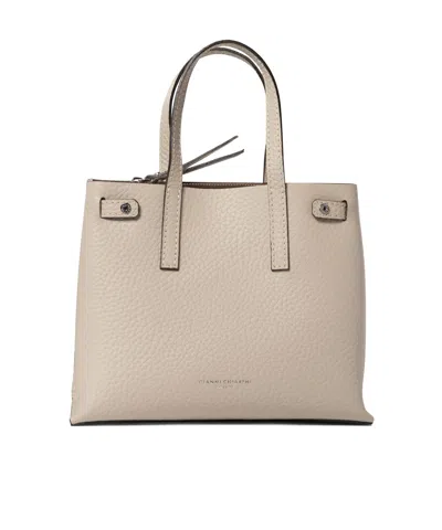 Gianni Chiarini Double Handle Shoulder Bag In Nude