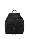 Gianni Chiarini Drawstring Leather Backpack In Black