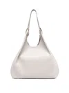 Gianni Chiarini Dua Double Handle Bag In Double Sand Leather In White