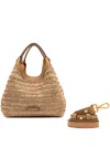 Gianni Chiarini Dua Woven Straw Tote In Beige