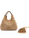 Gianni Chiarini Dua Woven Straw Tote In Beige