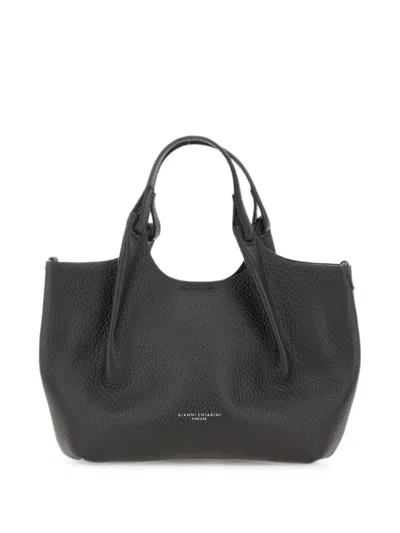 Gianni Chiarini Dua Bubble Leather Shoulder Bag In Black