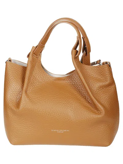 Gianni Chiarini Dua Calf Leather Shoulder Bag In Brown
