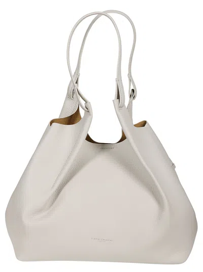 Gianni Chiarini Dua Cow Leather Shoulder Bag In White