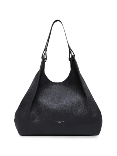 Gianni Chiarini Dua Grained-leather Tote Bag In Black
