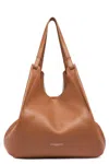 Gianni Chiarini Dua Bag In Brown Double Grain Maxi Leather In Brown