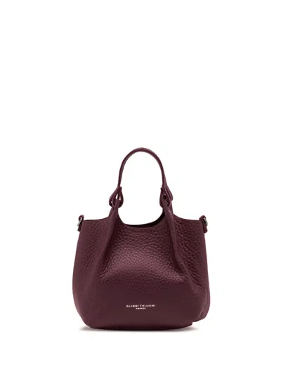 Gianni Chiarini Dua Leather Dark Red Bag In Burgundy