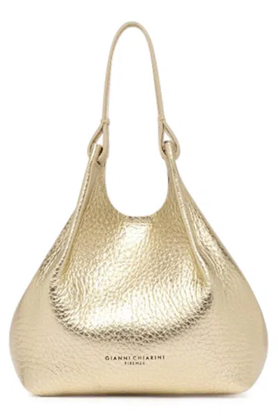 Gianni Chiarini Dua Leather Handbag In Gold