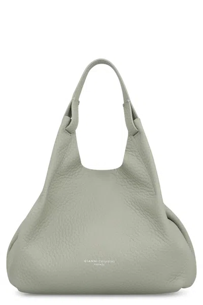 Gianni Chiarini Dua Leather Handbag In Gray