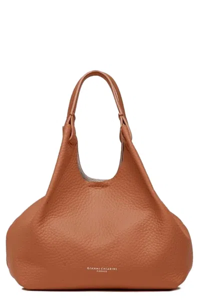 Gianni Chiarini Dua Leather Handbag In Saddle Brown